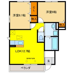 エクセルサワダＡの物件間取画像